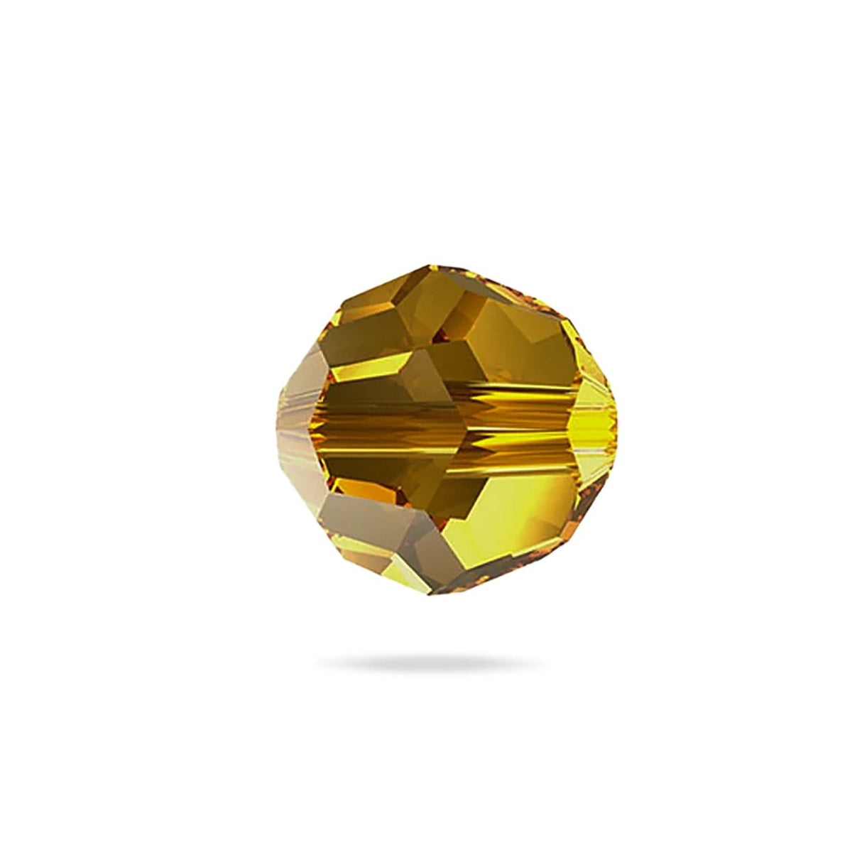 PRESTIGE 5000 Kristall, Classic runde Perle, 8 mm - Golden Topaz (2 Stk.) - PerlineBeads SA
