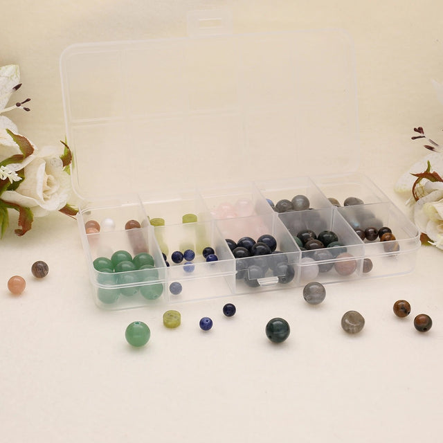 Probierset „Edelstein‑Vielfalt“ – 100 Naturstein‑Perlen für deine DIY‑Schmuckideen - PerlineBeads SA