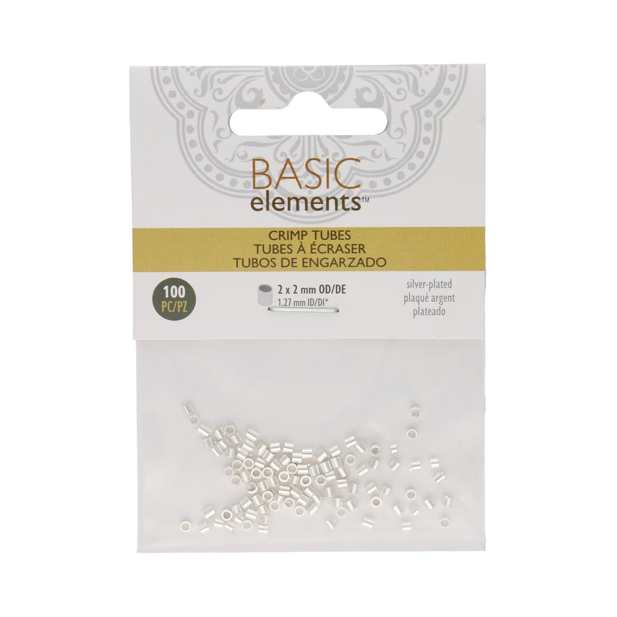 Occhiello riempito d'oro per perle con diametro del foro di 2 mm Occhiello riempito d'oro per perle con diametro del foro di 2 mm