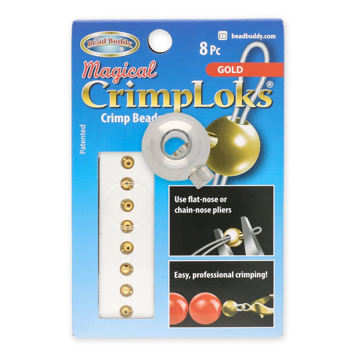 Quetschverbinder - Bead Buddy Magische CrimpLoks™ - Farbe Gold - PerlineBeads