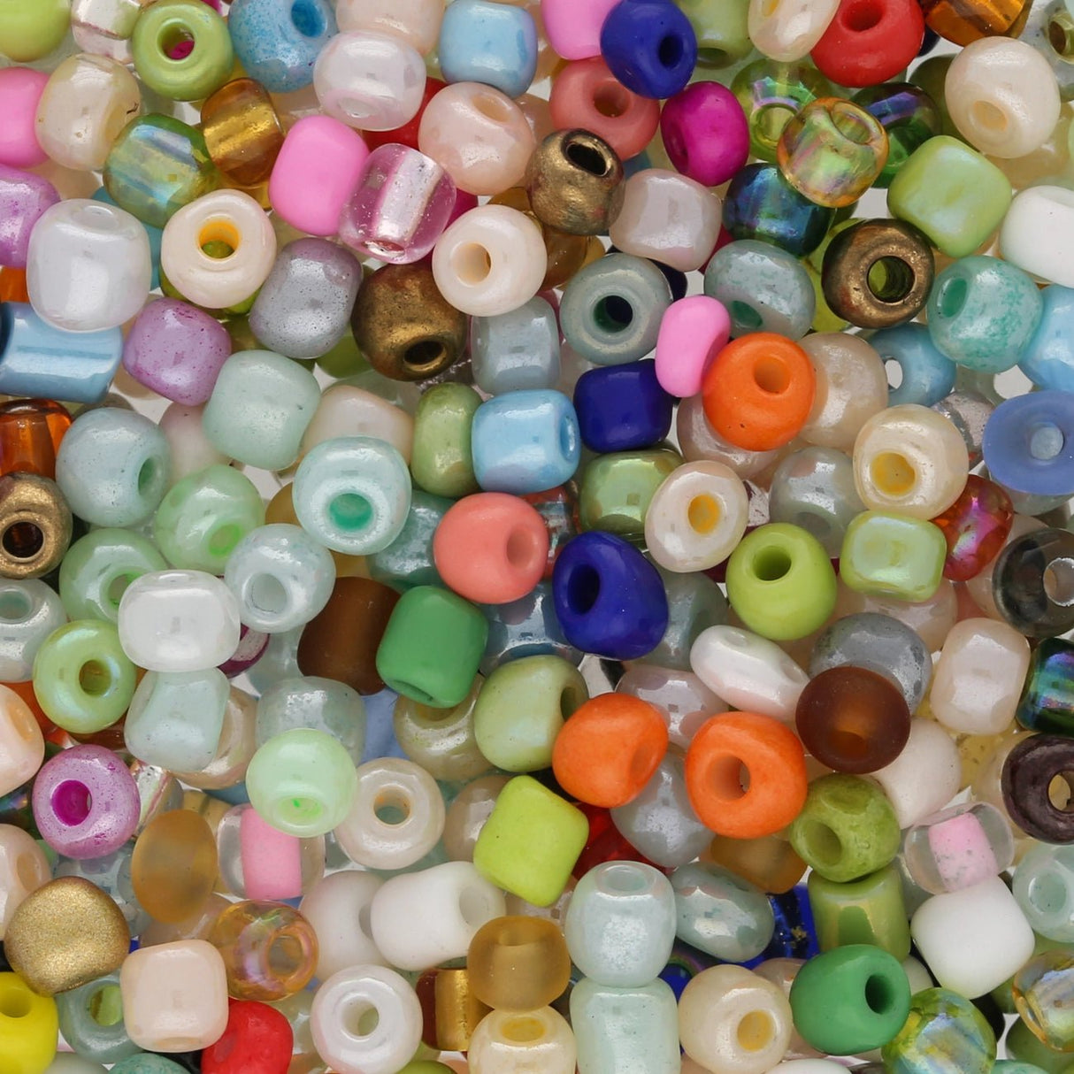 Rocailles Glasperlen 2.5 - 3.5 mm unregelmässige Grösse – Vintage Mix - PerlineBeads SA