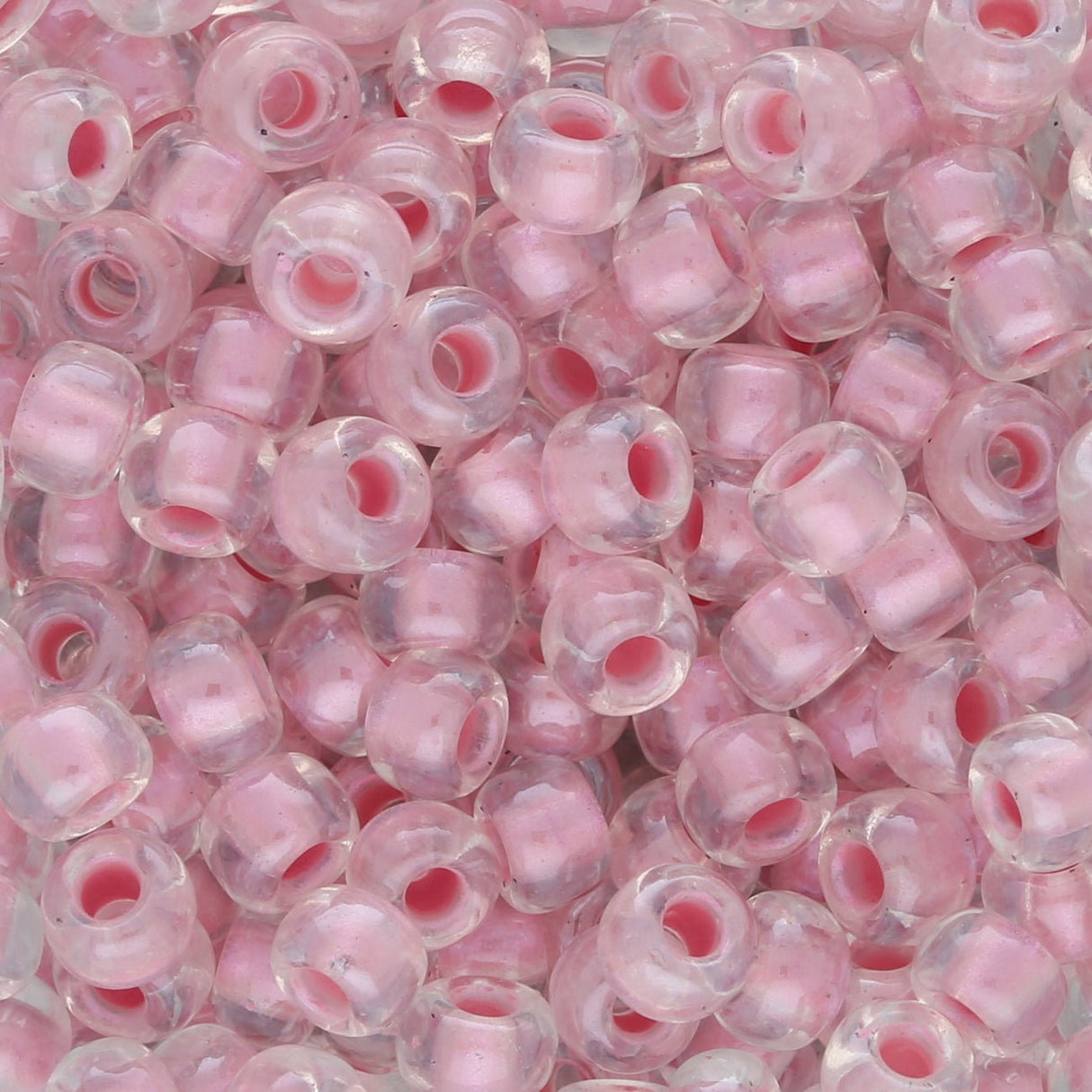 Rocailles - Perlen Miyuki 6/0 – Inside Dyed Pearlize Bright Pink - PerlineBeads SA