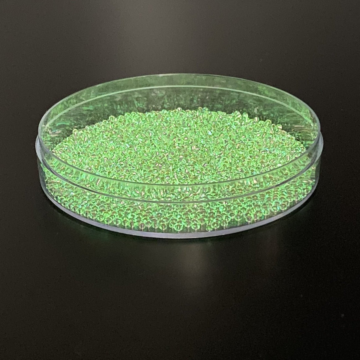 Rocailles-Perlen Toho 11/0 • Glow in the Dark • Silver-Lined Crystal/Glow Green - PerlineBeads SA
