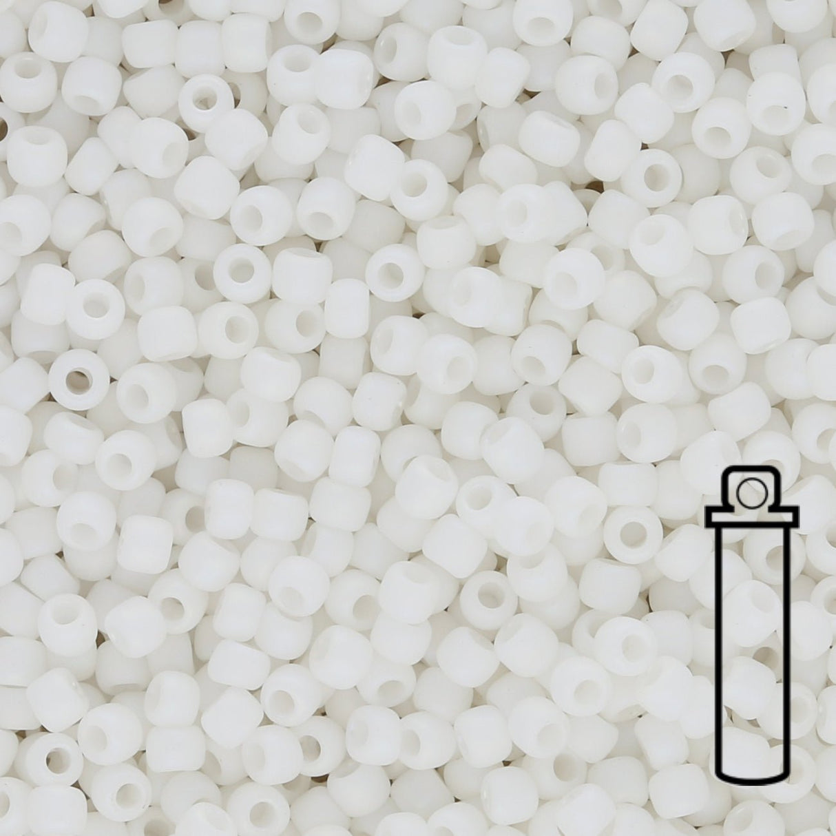 Rocailles - Perlen Toho 11/0 – Matte - Color Opaque - Rainbow White - PerlineBeads SA