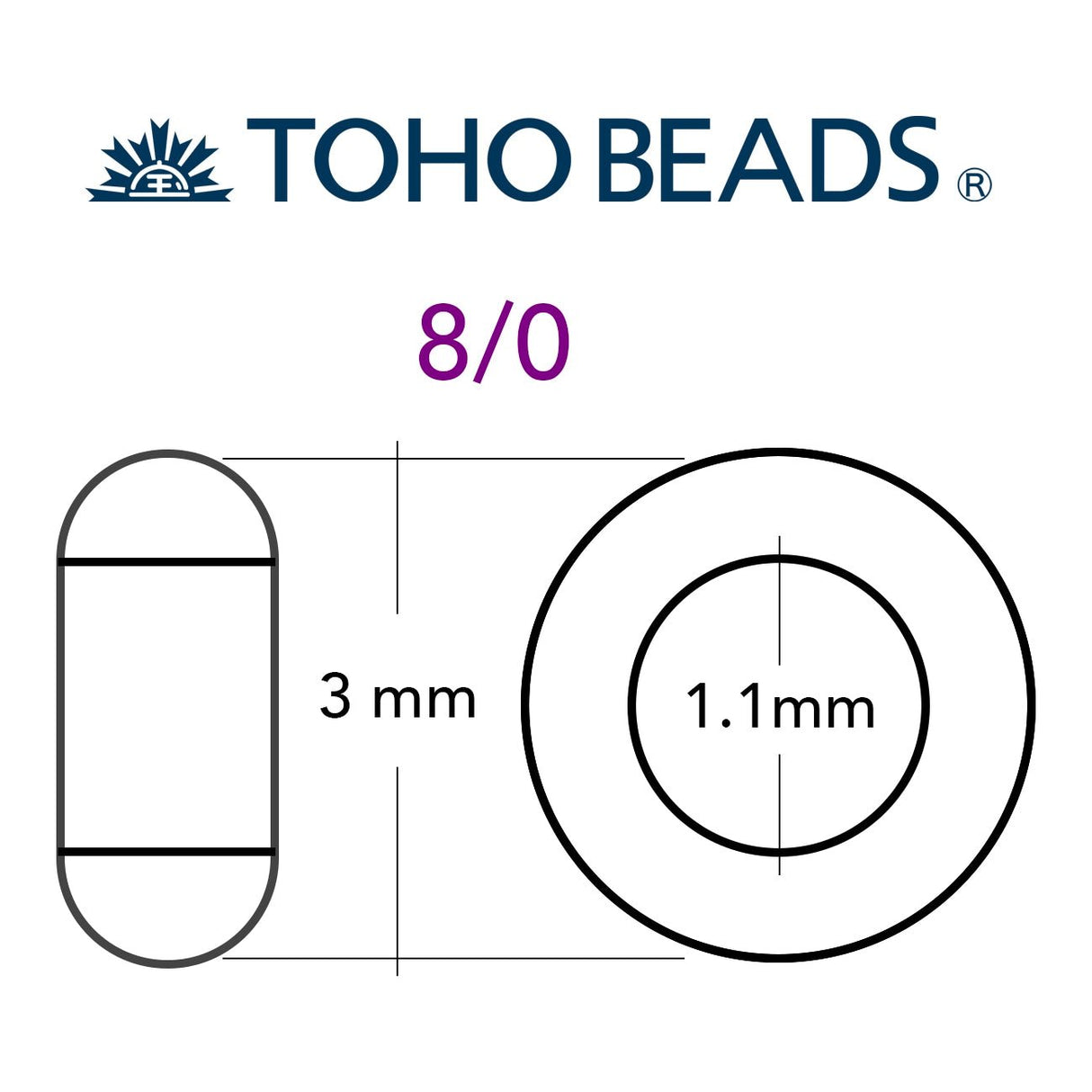 Rocailles - Perlen Toho 8/0 – Dark Bronze - PerlineBeads SA