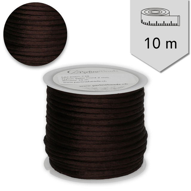 Satin Kordel ∅ 2 mm - 10 meter - PerlineBeads SA