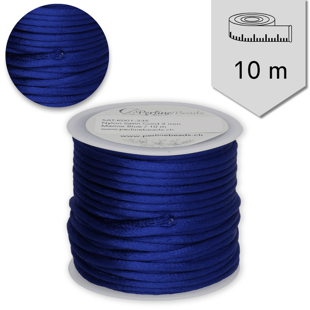 Satin Kordel ∅ 2 mm - 10 meter - PerlineBeads SA