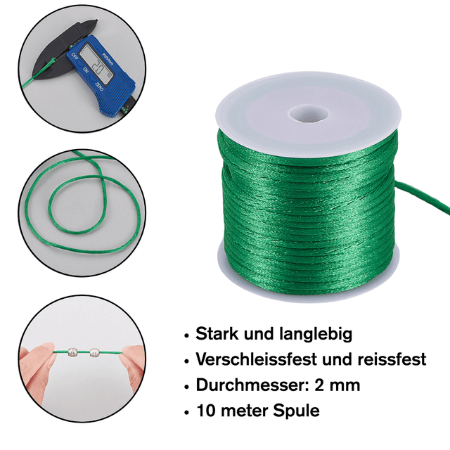 Satin Kordel ∅ 2 mm - 10 meter - PerlineBeads SA