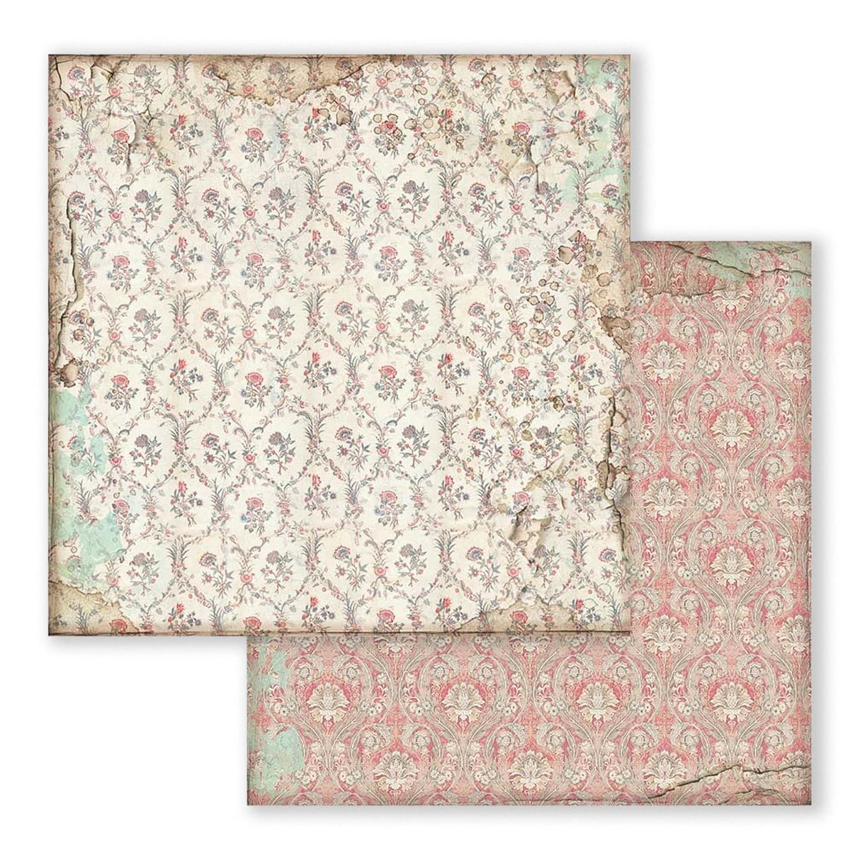 Scrapbook - Block "Alice" Backgrounds - Double Face - 10 Seiten - 20,3 x 20,3 (8x8 inch) - PerlineBeads SA