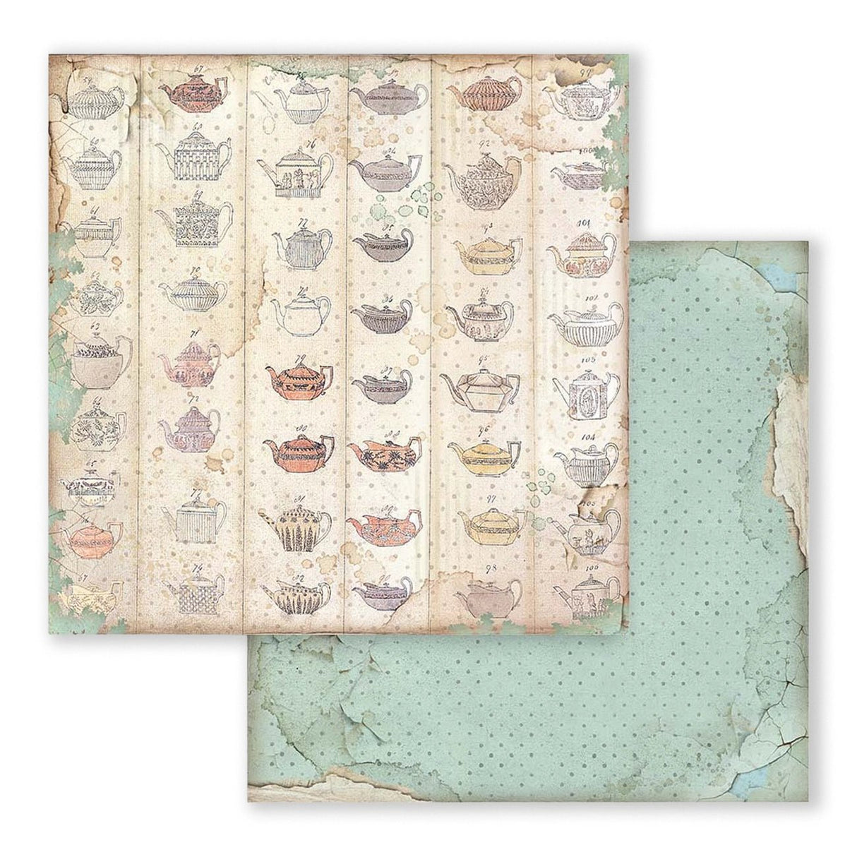 Scrapbook - Block "Alice" Backgrounds - Double Face - 10 Seiten - 20,3 x 20,3 (8x8 inch) - PerlineBeads SA