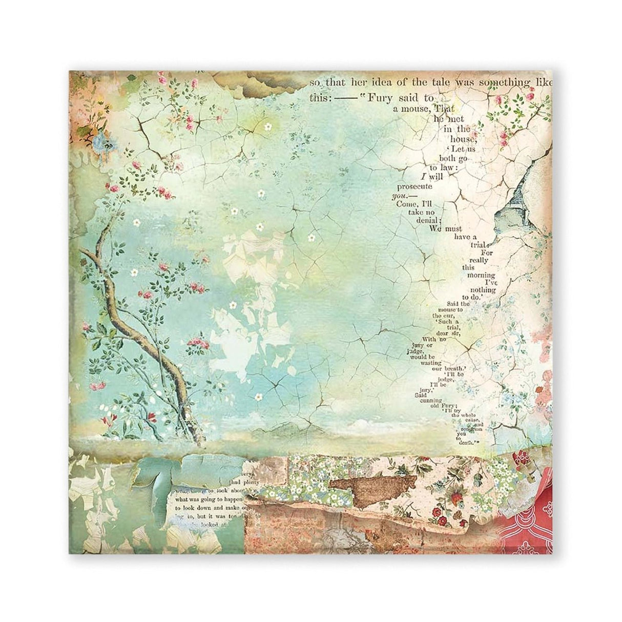 Scrapbook - Block "Alice" Backgrounds - Double Face - 10 Seiten - 20,3 x 20,3 (8x8 inch) - PerlineBeads SA