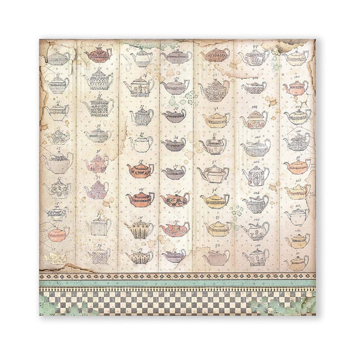 Scrapbook - Block "Alice Through the Looking Glass" - Double Face - 10 Seiten - 20,3 x 20,3 (8x8 inch) - PerlineBeads SA