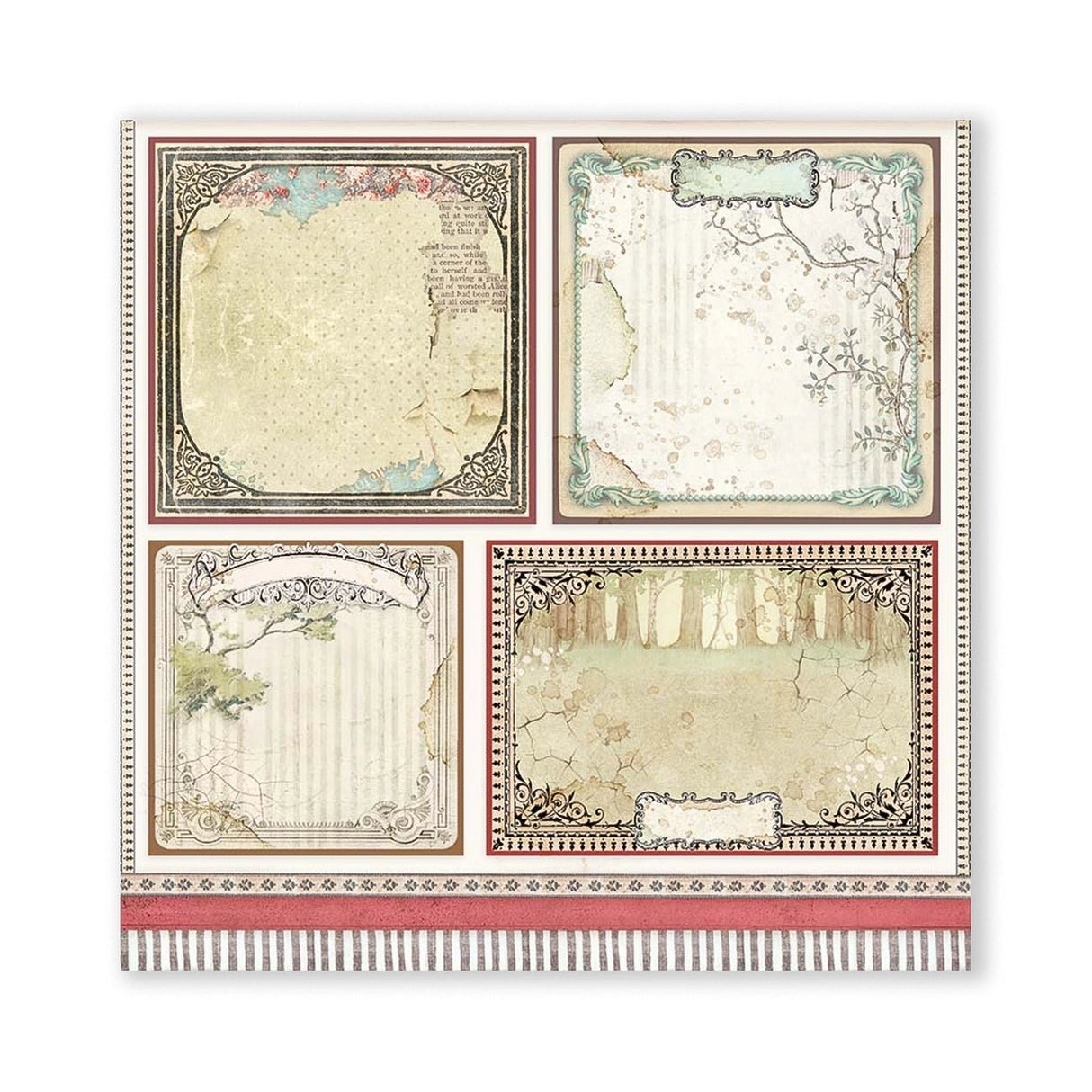 Scrapbook - Block "Alice Through the Looking Glass" - Double Face - 10 Seiten - 20,3 x 20,3 (8x8 inch) - PerlineBeads SA