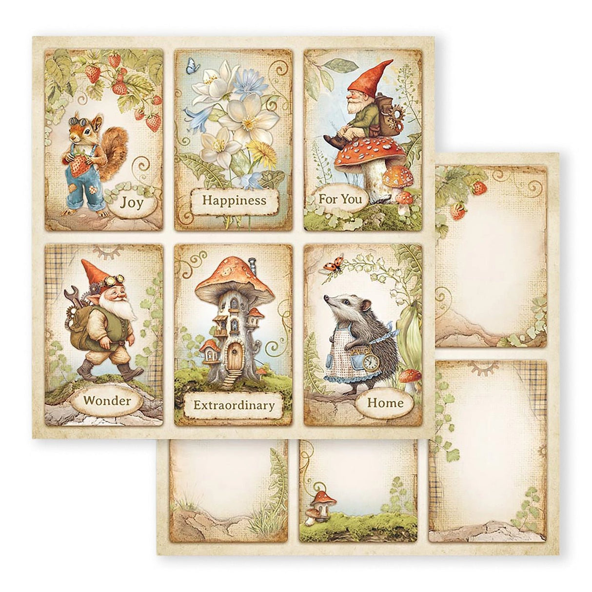 Scrapbook - Block "Hidde Grove" - Double Face - 10 Seiten - 30,5 x 30,5 cm (12 x 12 inch) - PerlineBeads SA