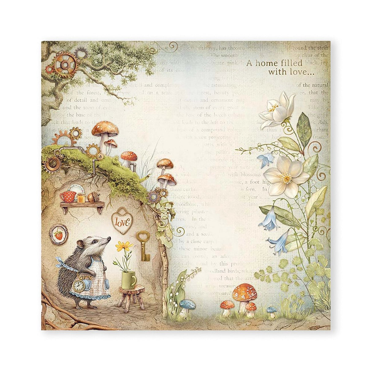 Scrapbook - Block "Hidde Grove" - Double Face - 10 Seiten - 30,5 x 30,5 cm (12 x 12 inch) - PerlineBeads SA