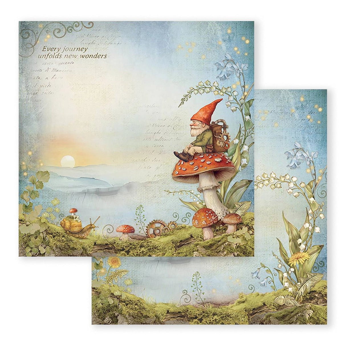 Scrapbook - Block "Hidde Grove" - Double Face - 10 Seiten - 30,5 x 30,5 cm (12 x 12 inch) - PerlineBeads SA