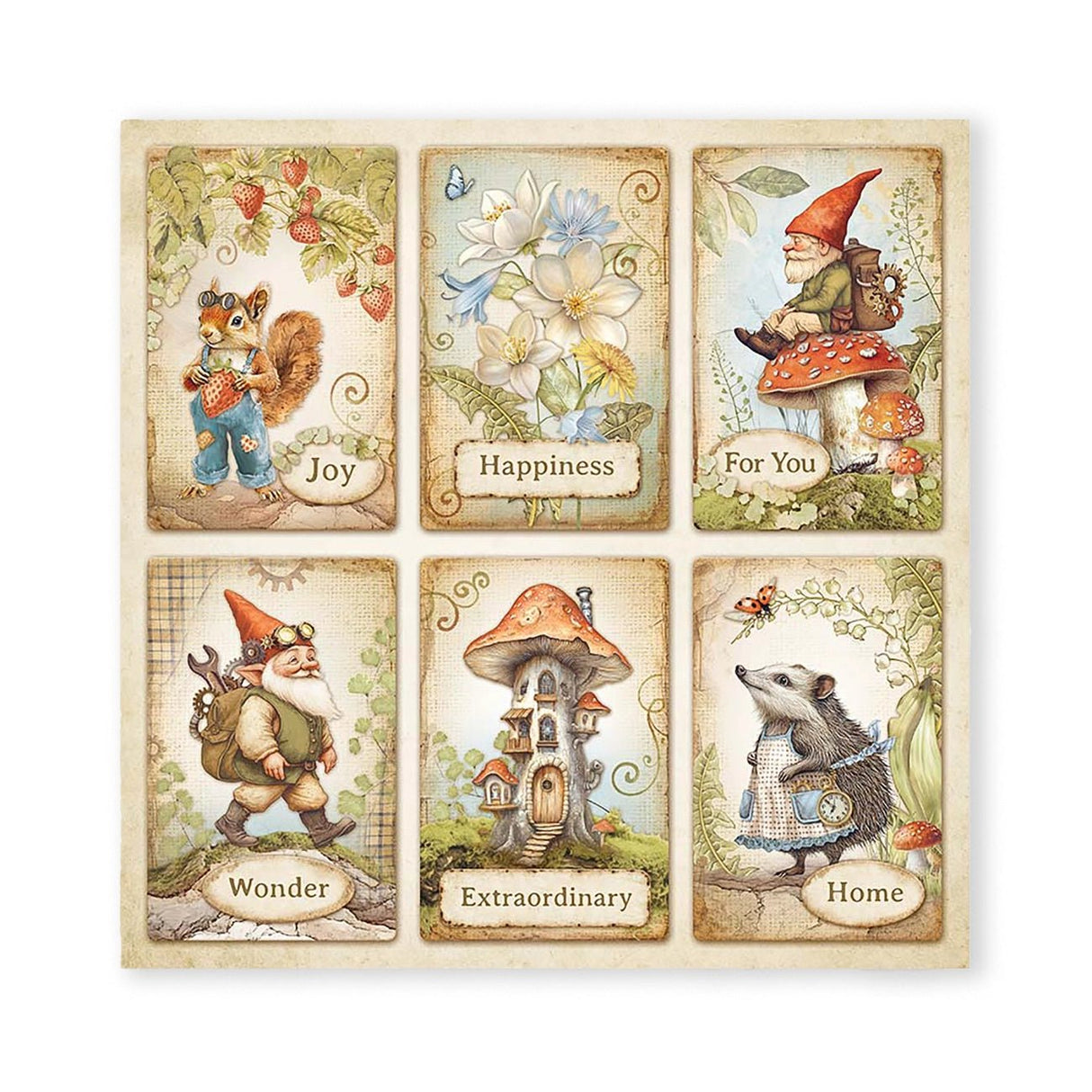 Scrapbook - Block "Hidde Grove" - Double Face - 10 Seiten - 30,5 x 30,5 cm (12 x 12 inch) - PerlineBeads SA