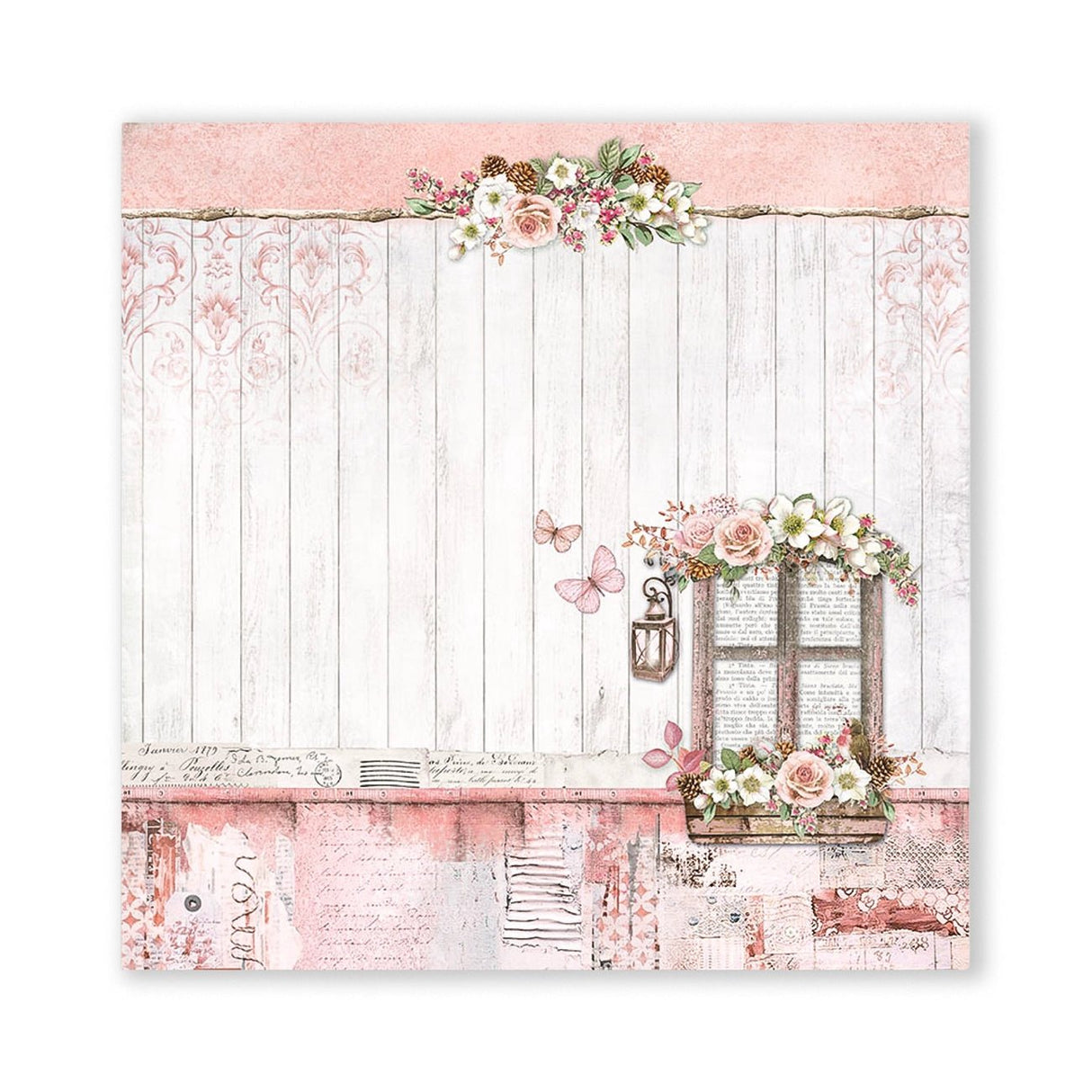 Scrapbook - Block "Roseland" - Double Face - 10 Seiten - 20,3 x 20,3 (8x8 inch) - PerlineBeads SA