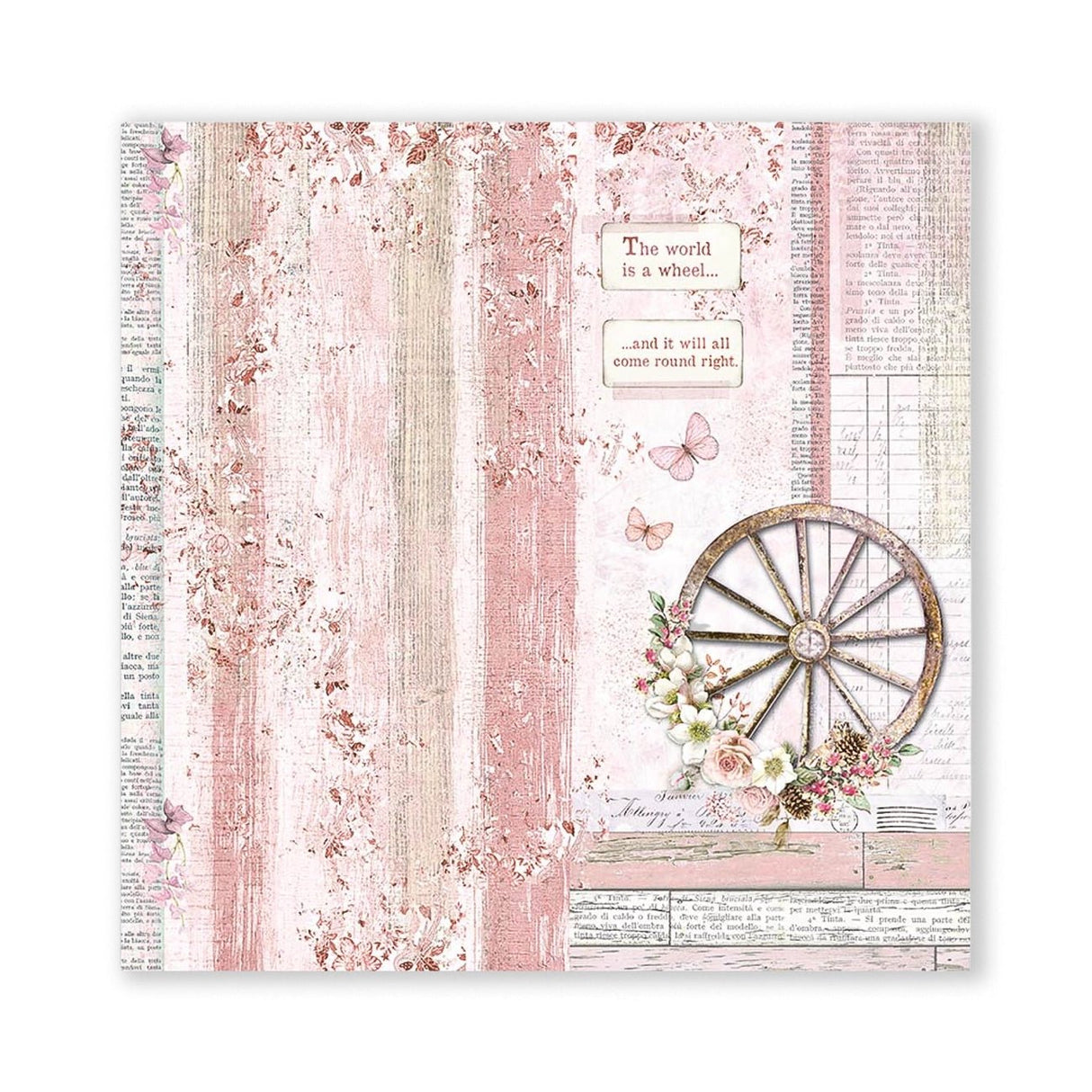 Scrapbook - Block "Roseland" - Double Face - 10 Seiten - 20,3 x 20,3 (8x8 inch) - PerlineBeads SA