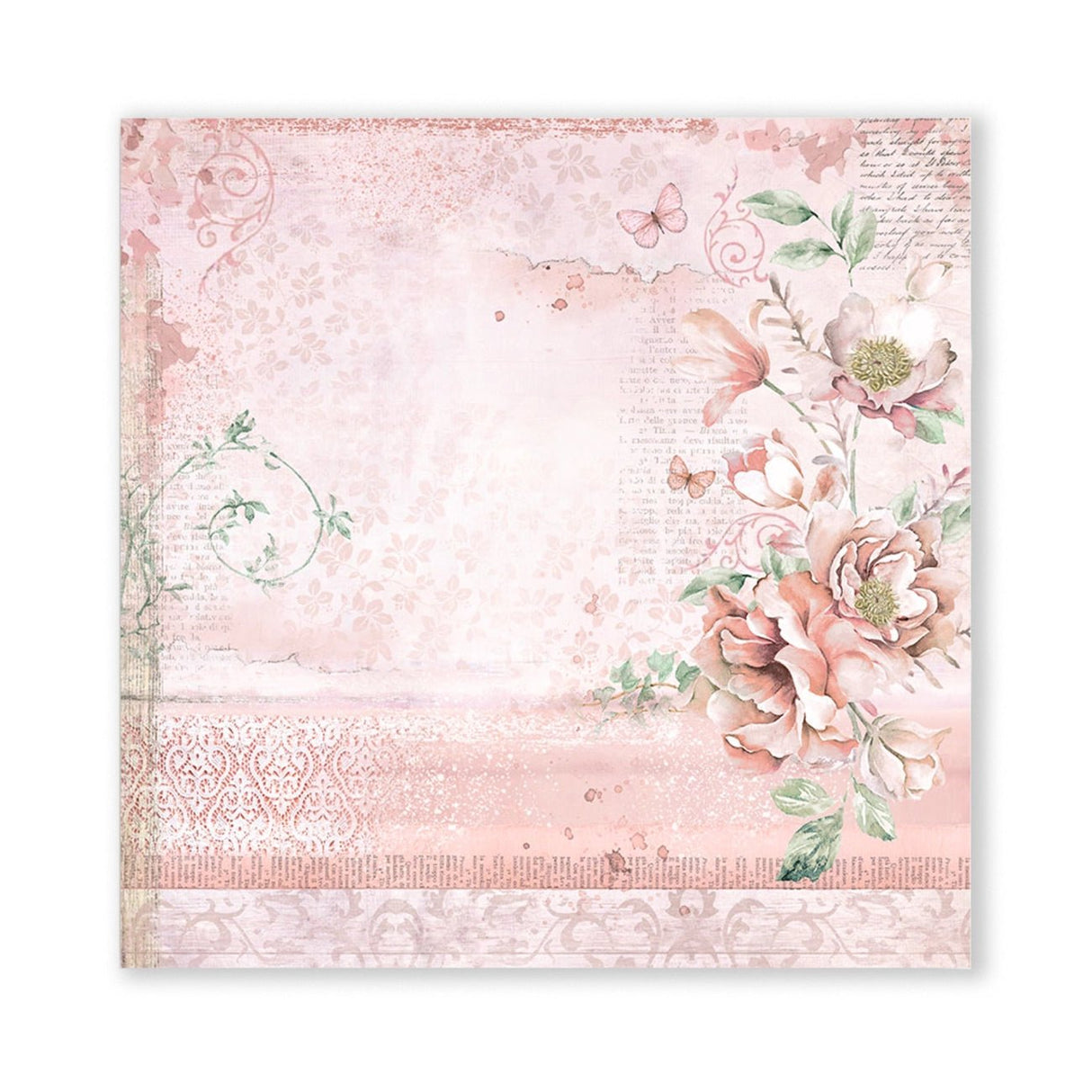 Scrapbook - Block "Roseland" - Double Face - 10 Seiten - 20,3 x 20,3 (8x8 inch) - PerlineBeads SA