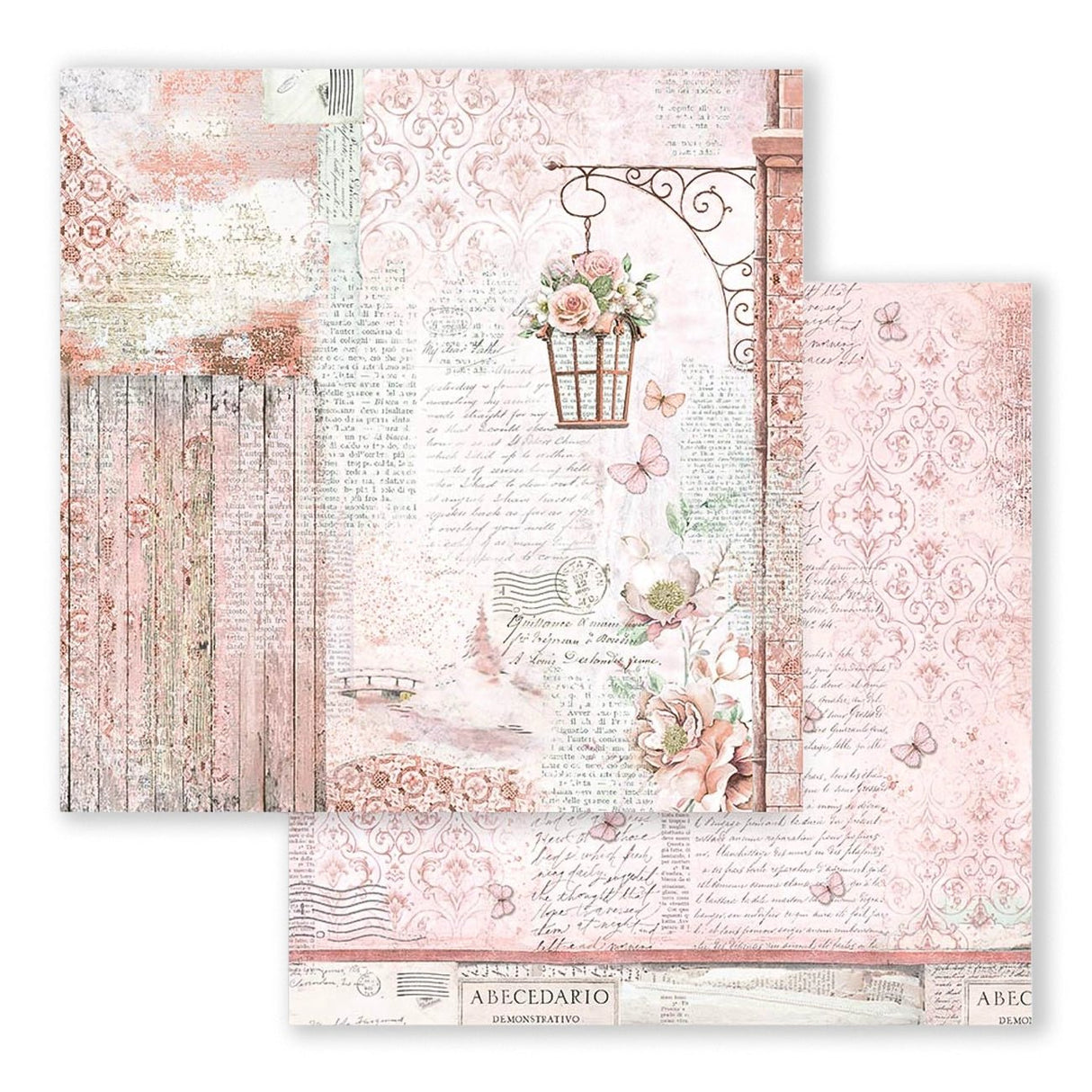 Scrapbook - Block "Roseland" - Double Face - 10 Seiten - 20,3 x 20,3 (8x8 inch) - PerlineBeads SA