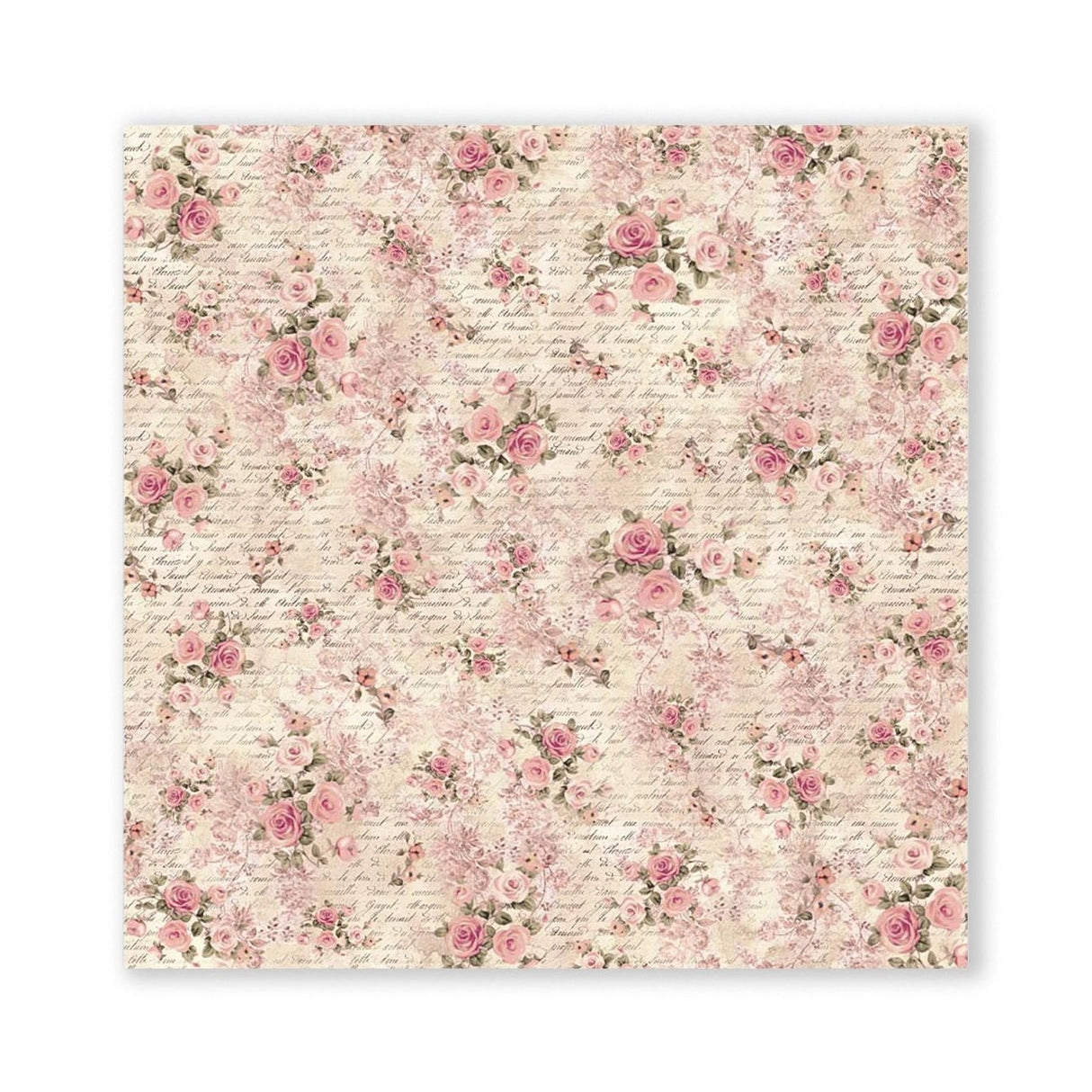 Scrapbook - Block "Shabby Rose" - Double Face - 10 Seiten - 20,3 x 20,3 (8x8 inch) - PerlineBeads SA