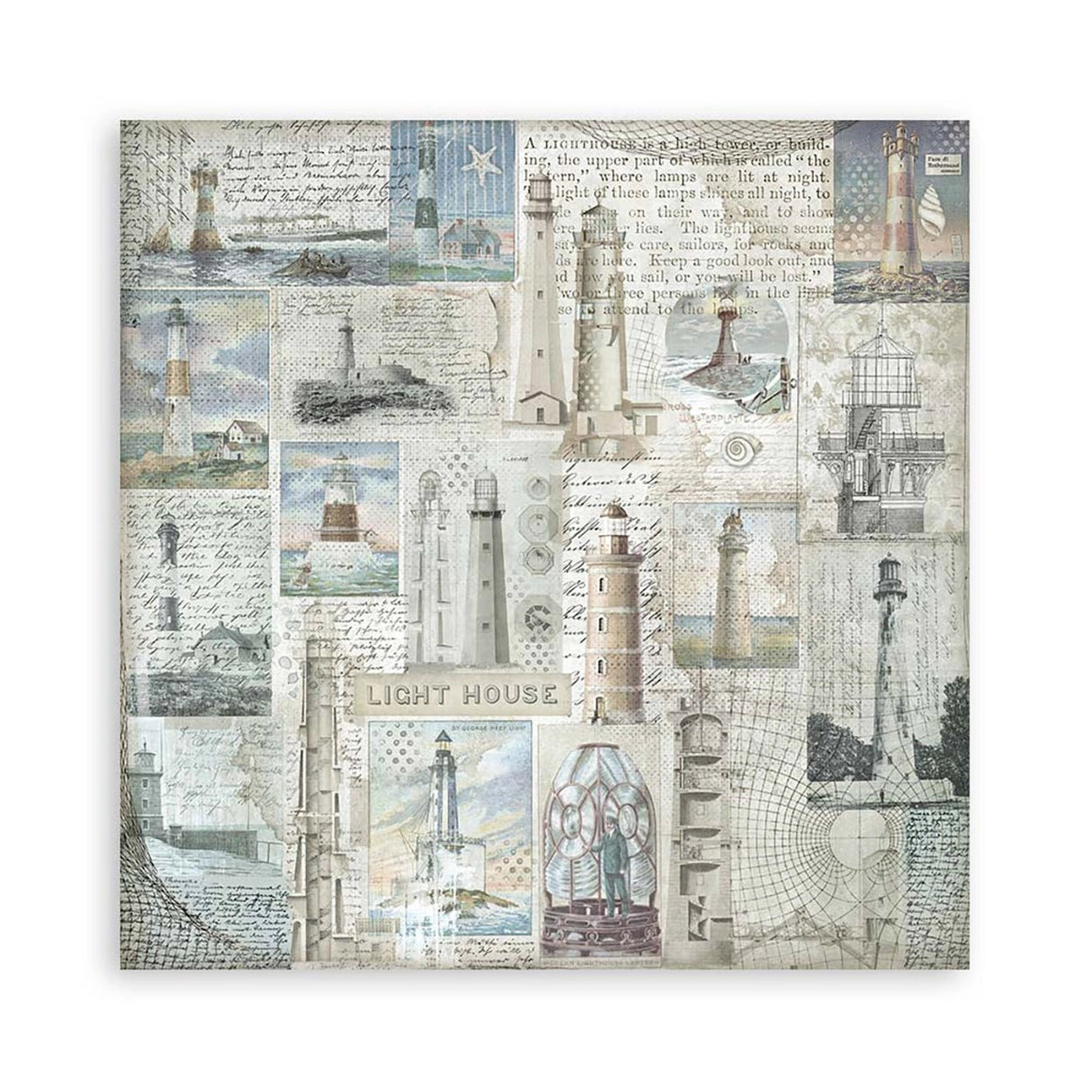 Scrapbook - Block "Silent Sea" Backgrounds - Double Face - 10 Seiten - 20,3 x 20,3 (8x8 inch) - PerlineBeads SA