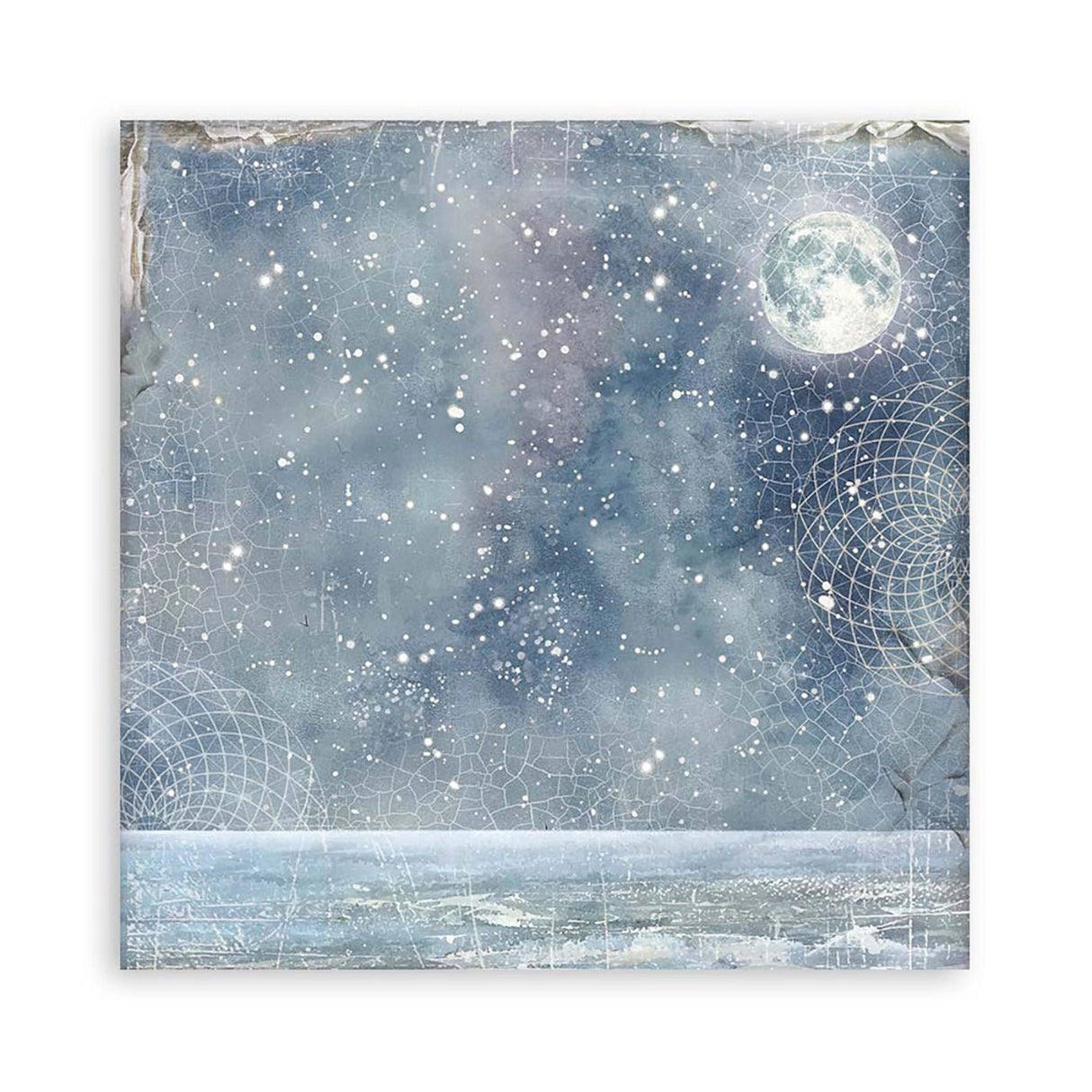 Scrapbook - Block "Silent Sea" Backgrounds - Double Face - 10 Seiten - 20,3 x 20,3 (8x8 inch) - PerlineBeads SA