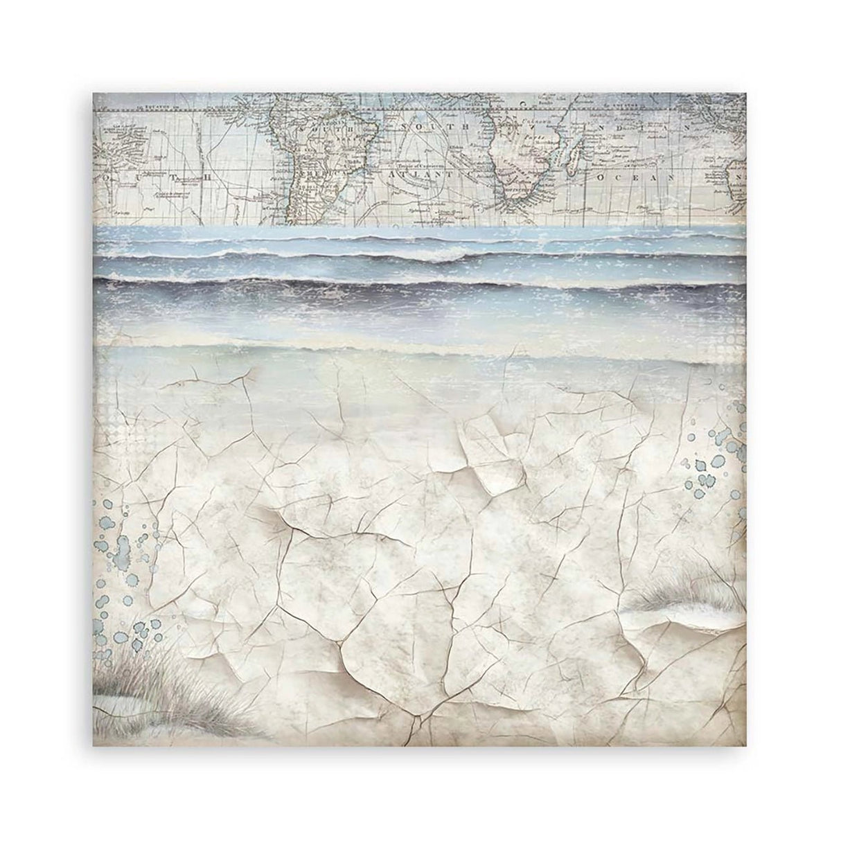 Scrapbook - Block "Silent Sea" Backgrounds - Double Face - 10 Seiten - 20,3 x 20,3 (8x8 inch) - PerlineBeads SA