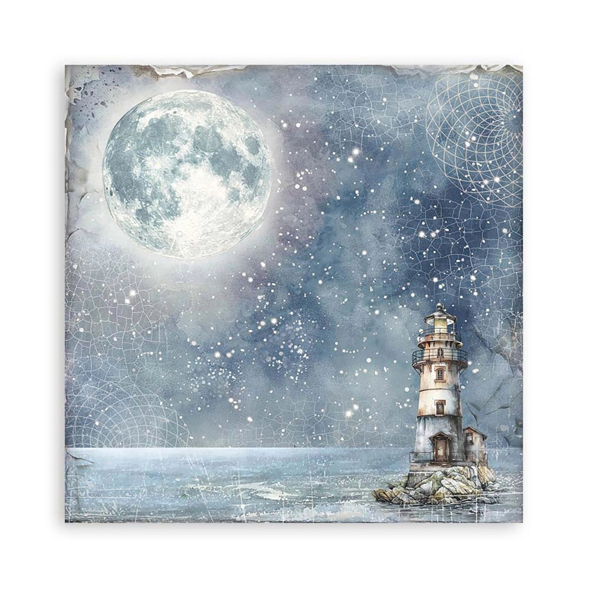 Scrapbook - Block "Silent Sea" Backgrounds - Double Face - 10 Seiten - 20,3 x 20,3 (8x8 inch) - PerlineBeads SA