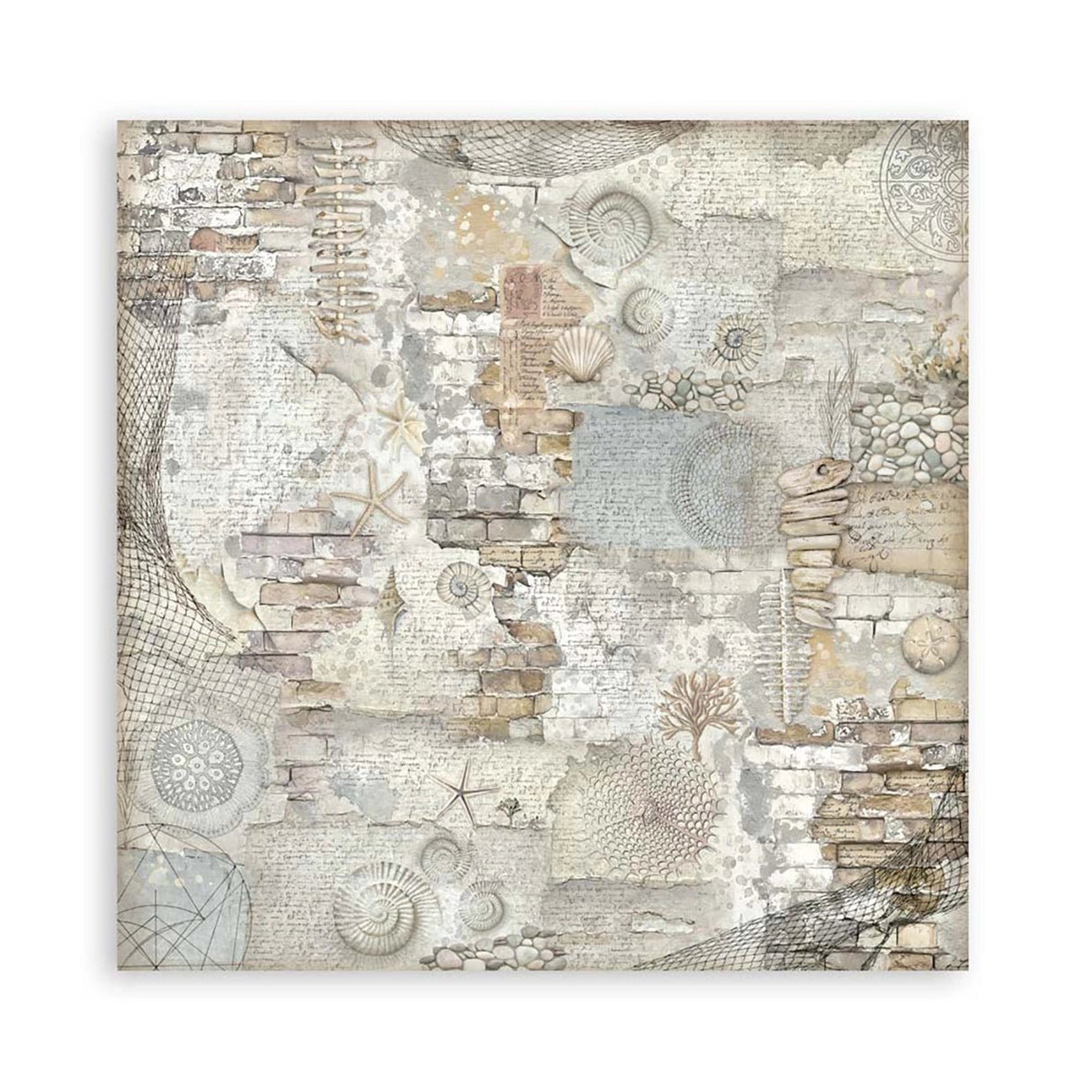 Scrapbook - Block "Silent Sea" - Double Face - 10 Seiten - 20,3 x 20,3 (8x8 inches) - PerlineBeads SA