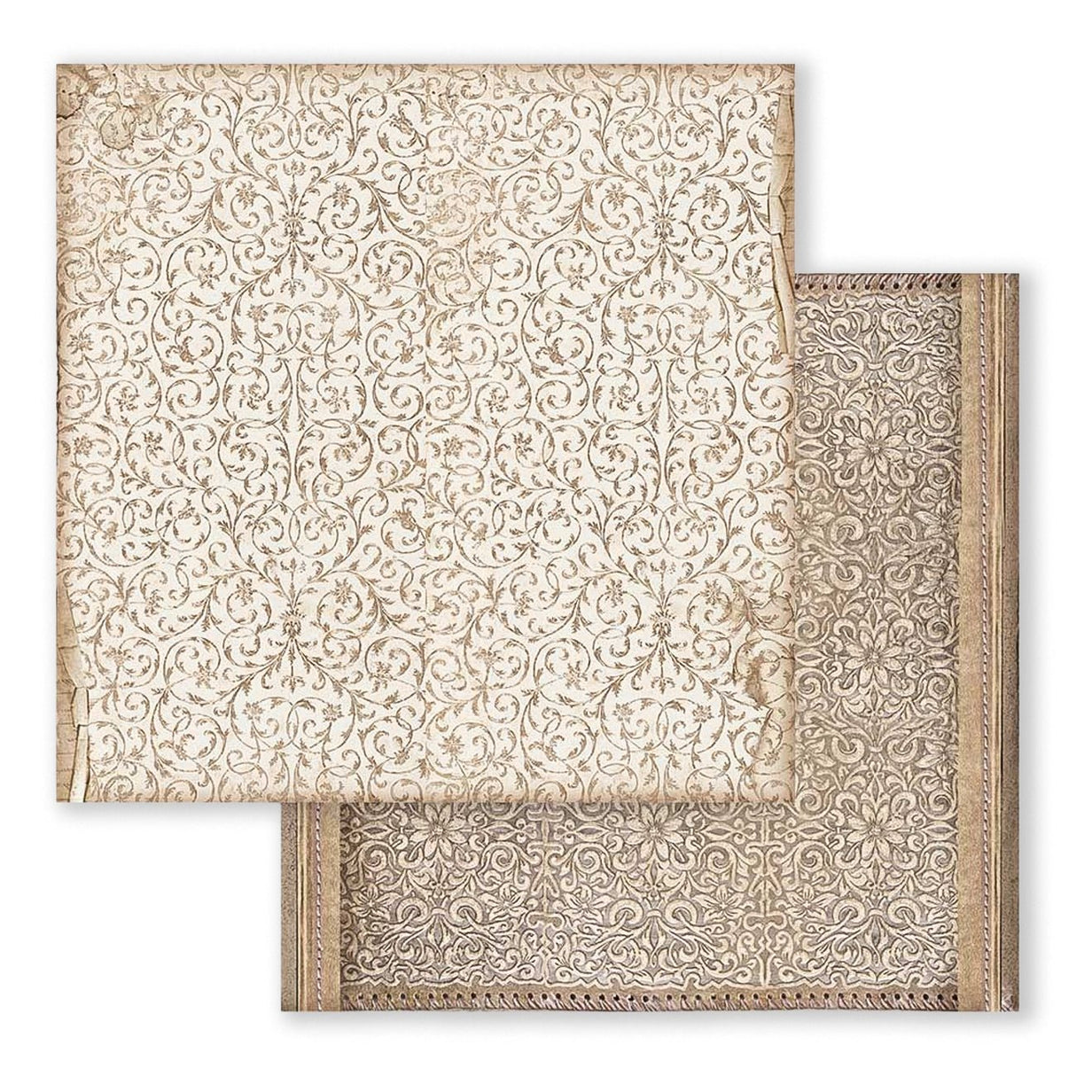 Scrapbook-Block "Vintage Library" Backgrounds - Double Face - 10 Seiten - 30,5 x 30,5 (12x12 inch) - perlinebeads.ch