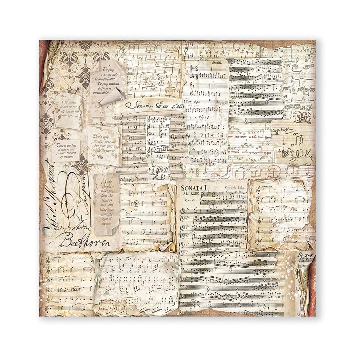 Scrapbook-Block "Vintage Library" Backgrounds - Double Face - 10 Seiten - 30,5 x 30,5 (12x12 inch) - perlinebeads.ch