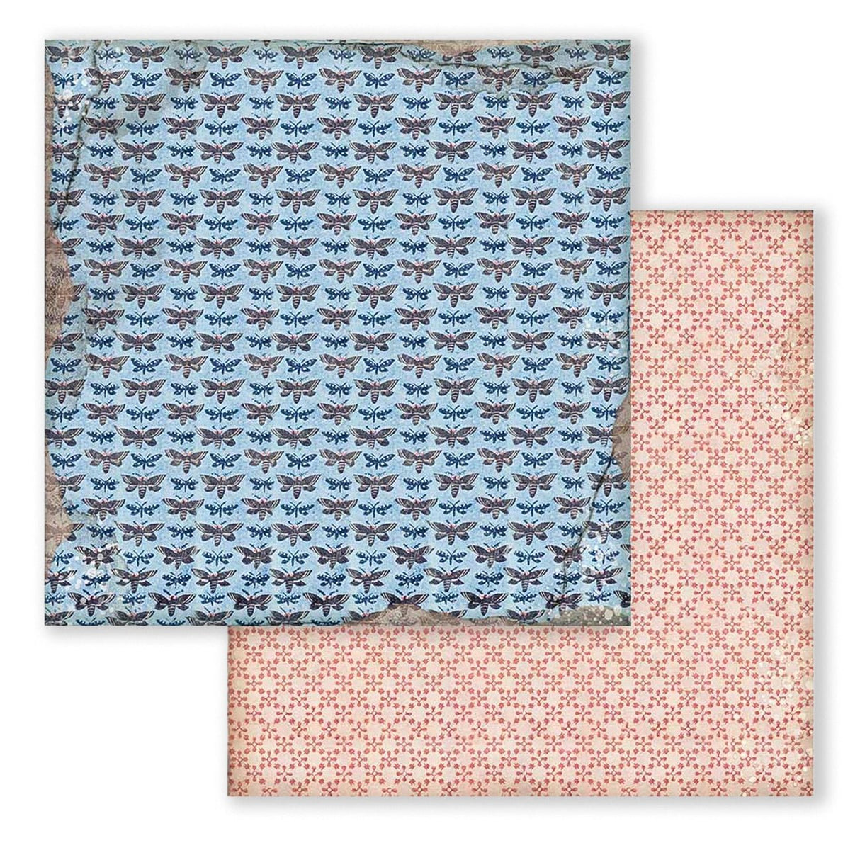 Scrapbook-Block "Vintage Library" Backgrounds - Double Face - 10 Seiten - 30,5 x 30,5 (12x12 inch) - perlinebeads.ch