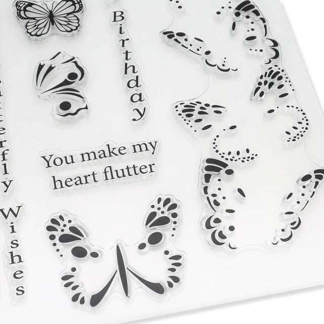 Silikon - Stempel "Butterfly Wishes" - PerlineBeads SA