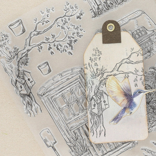 Silikon - Stempel "Gartenidylle" - PerlineBeads SA