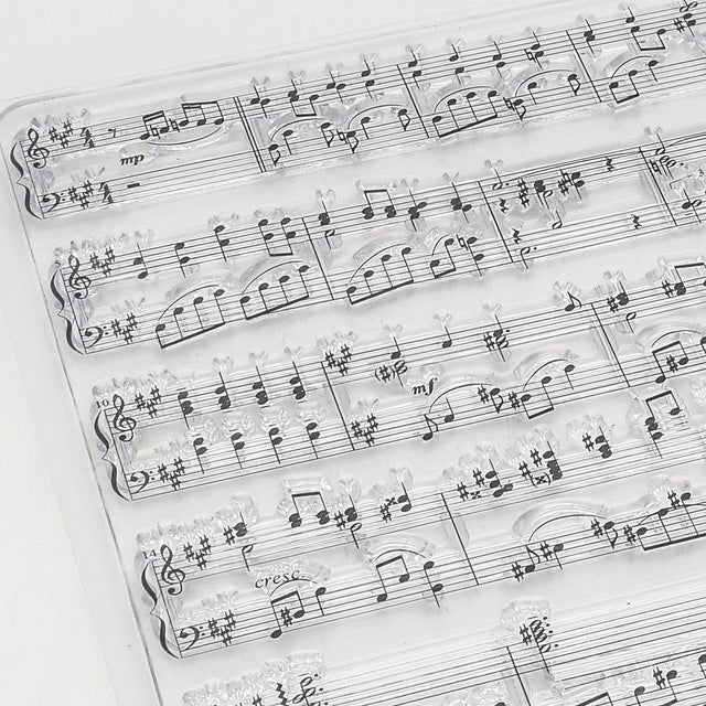 Silikon - Stempel "Notenblatt" - PerlineBeads SA