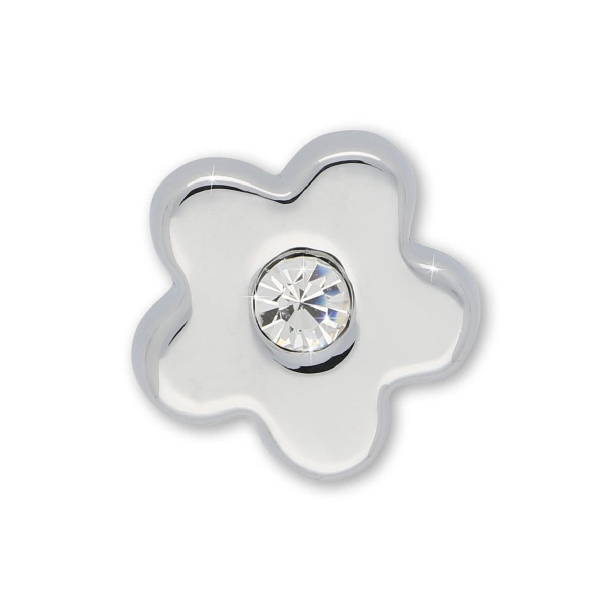 Slider «Flower» Silver mit Strass – Elegante Blüte - PerlineBeads SA