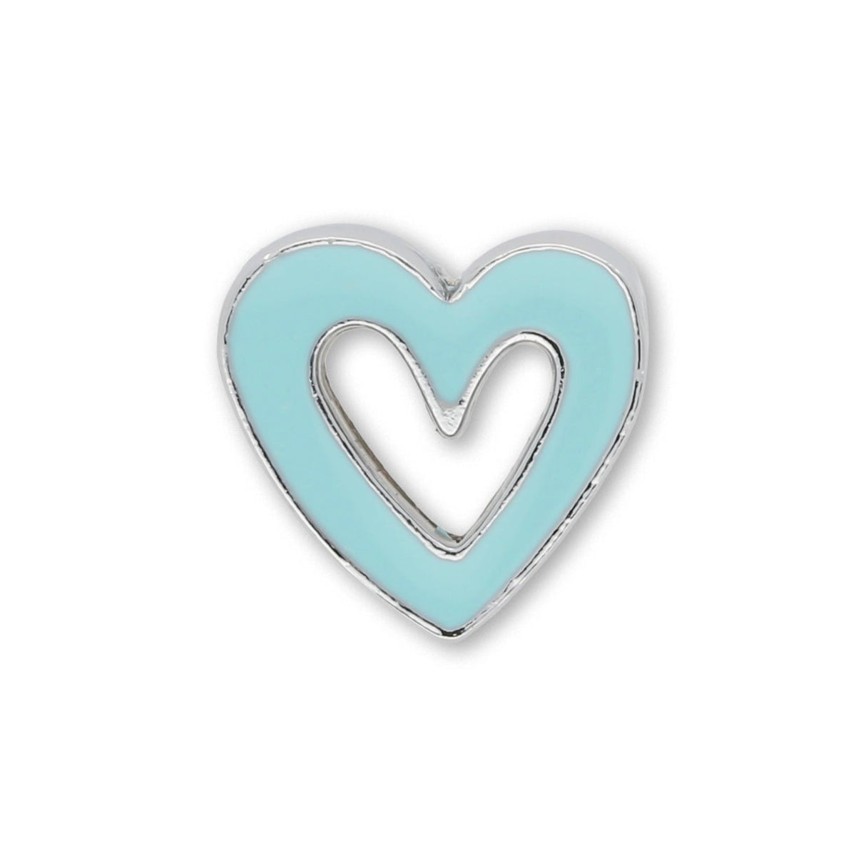 Slider «Heart» Hellblau – Herziger Hingucker - PerlineBeads SA