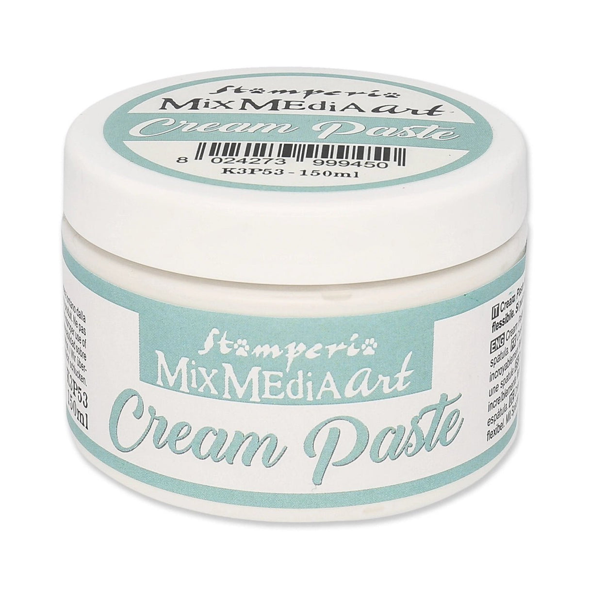 Stamperia Cream Paste – Weiss (150 ml) - PerlineBeads SA
