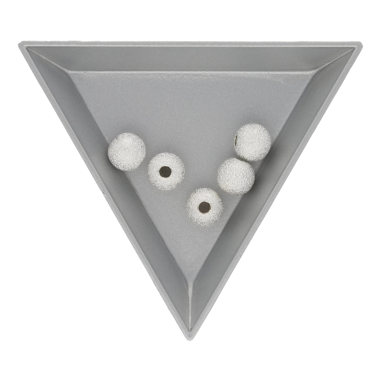 Stardust Metallperlen – 8 mm, Versilbert (5 Stück) - PerlineBeads SA