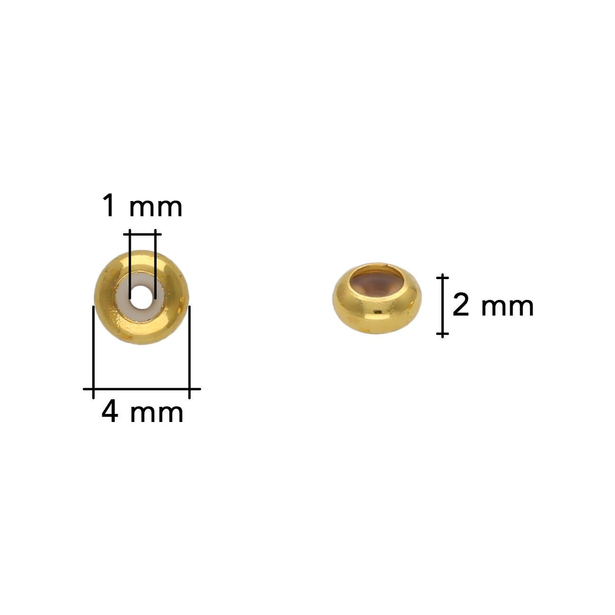 Stopper Perlen - Vergoldet - PerlineBeads SA