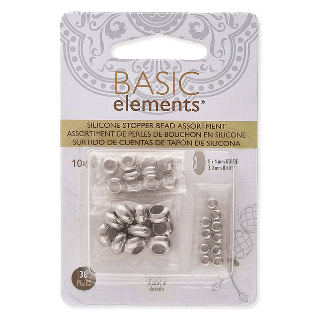 Stopper Perlen - Versilbert - PerlineBeads SA