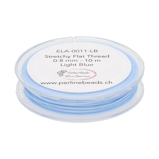 Stretchy elastische Schmuck-Faserkordel 0.8 mm - hellblau - PerlineBeads