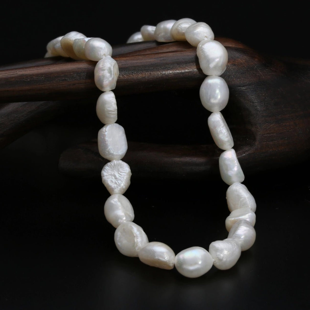 Süsswasser - Zuchtperlen Nuggets - ca. 9 - 10 x 8 mm - PerlineBeads SA