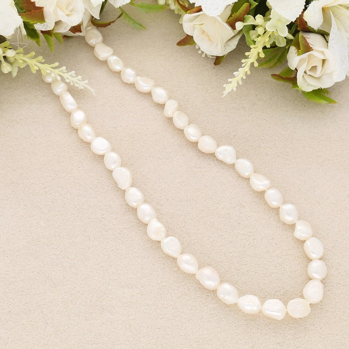 Süsswasser - Zuchtperlen Nuggets - ca. 9 - 10 x 8 mm - PerlineBeads SA