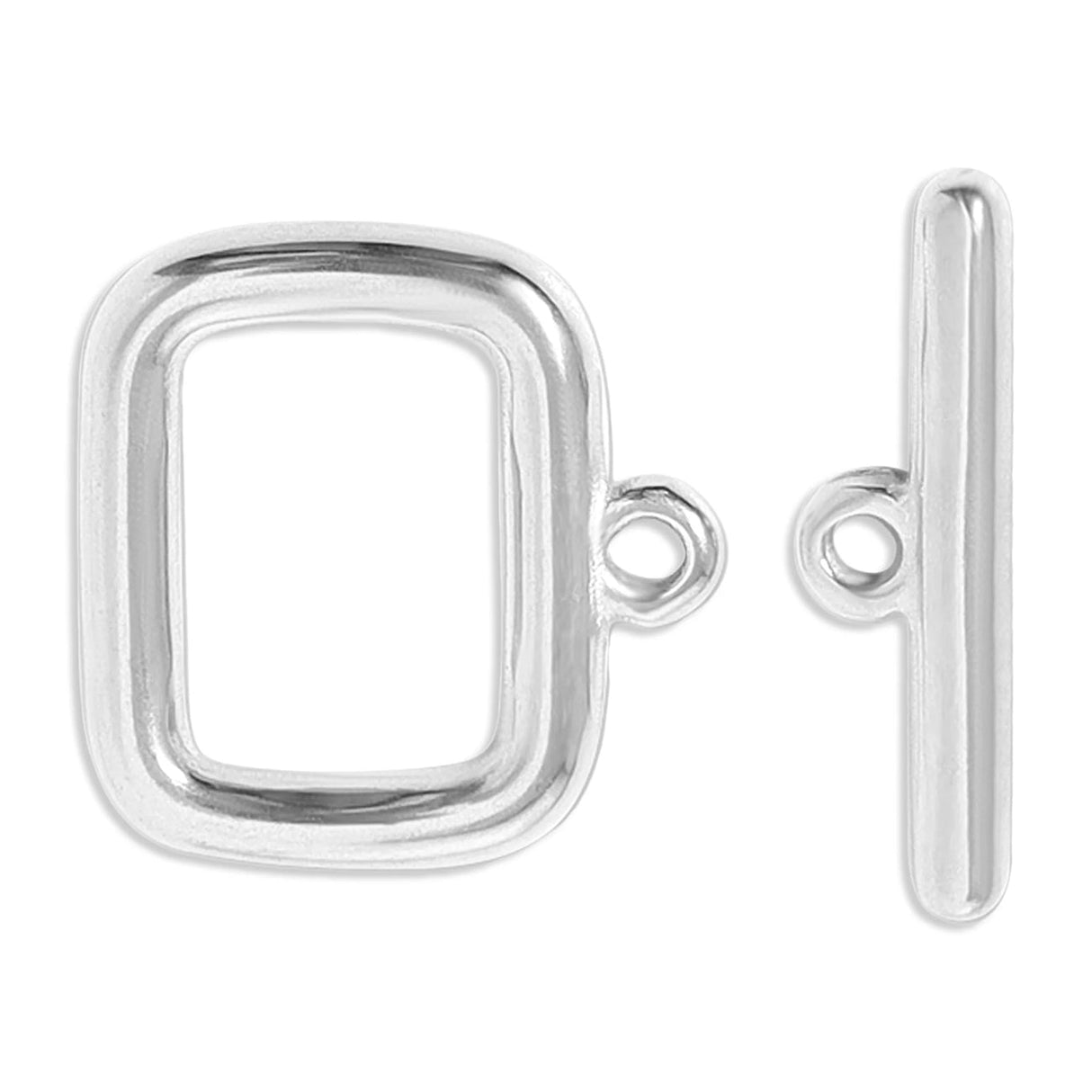 T - Bar - Verschluss rechteckig - Edelstahl PVD - PerlineBeads SA