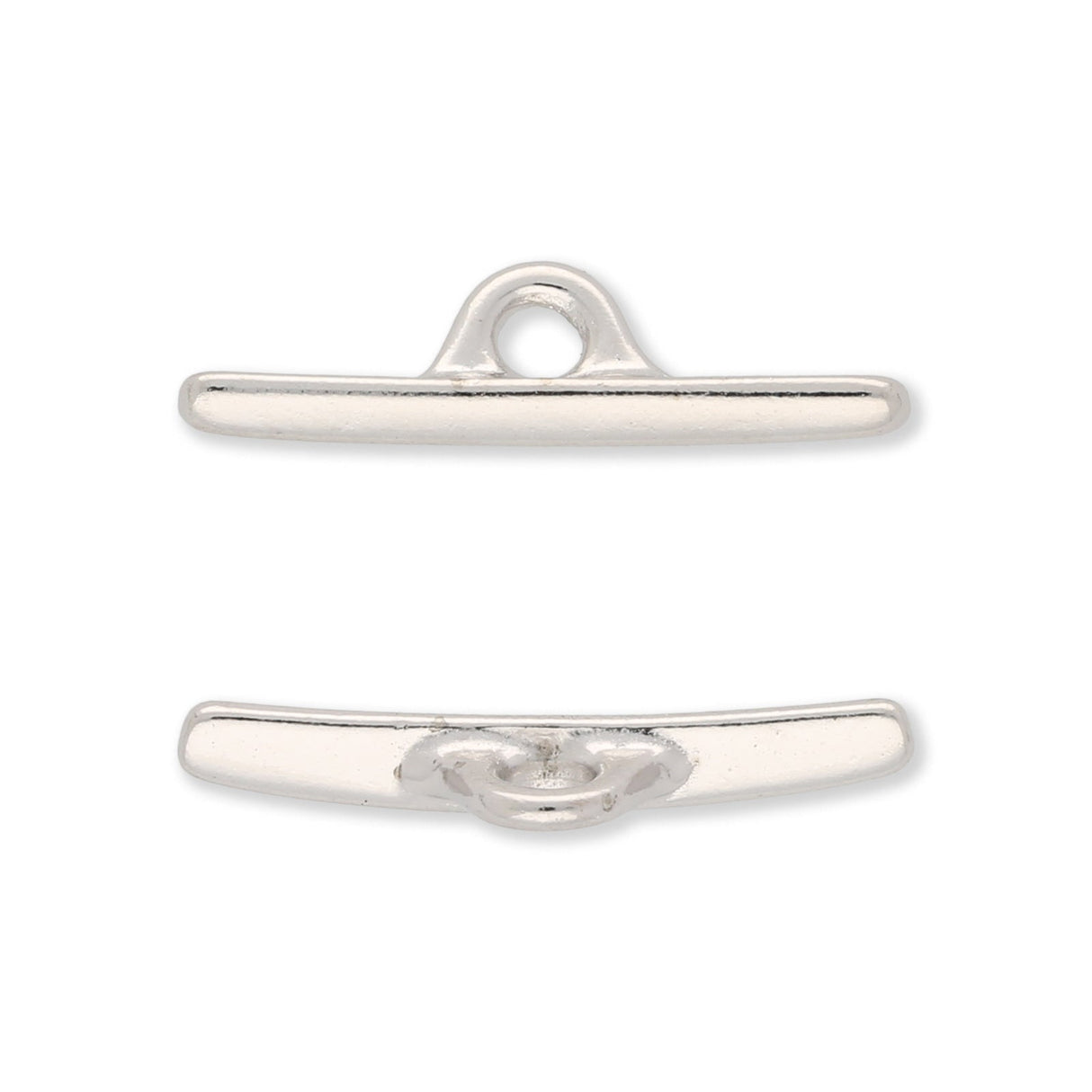 Tierra Cast - Knebel zu D Ring - Helles Rhodium - PerlineBeads SA