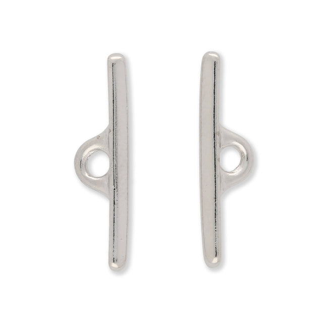 Tierra Cast - Knebel zu D Ring - Helles Rhodium - PerlineBeads SA