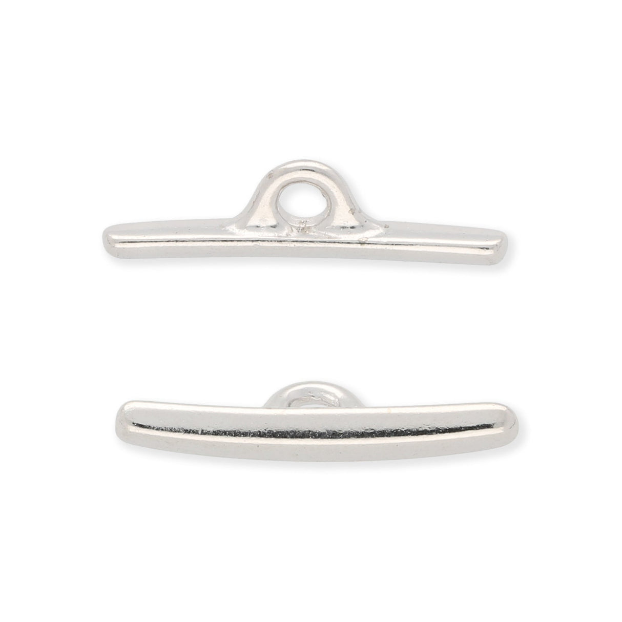 Tierra Cast - Knebel zu D Ring - Helles Rhodium - PerlineBeads SA